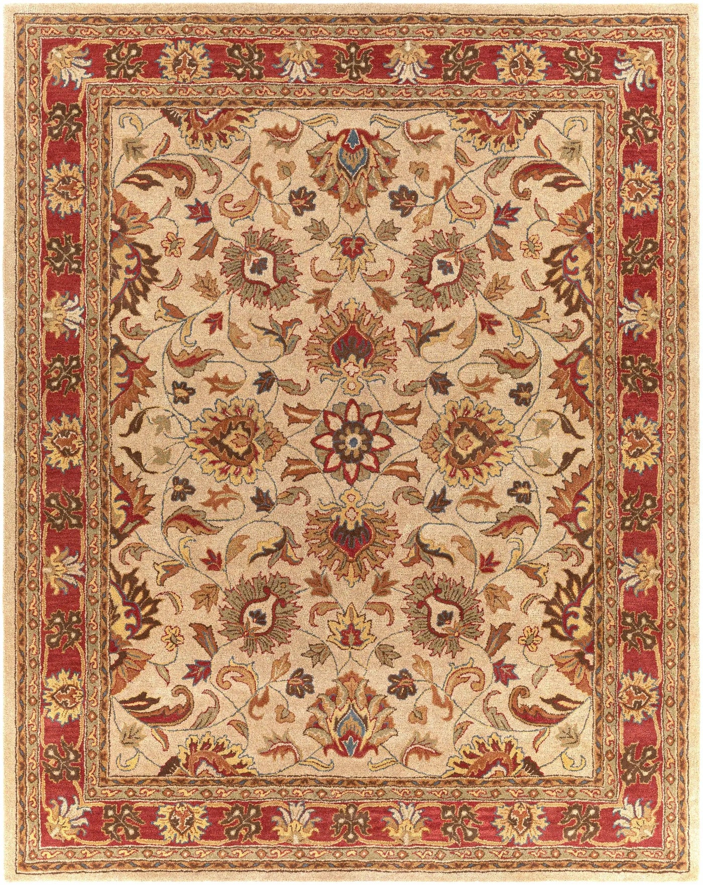 Cherryfield Hand Tufted Brown & Rust 1001 Wool Rug by Boutique Rugs