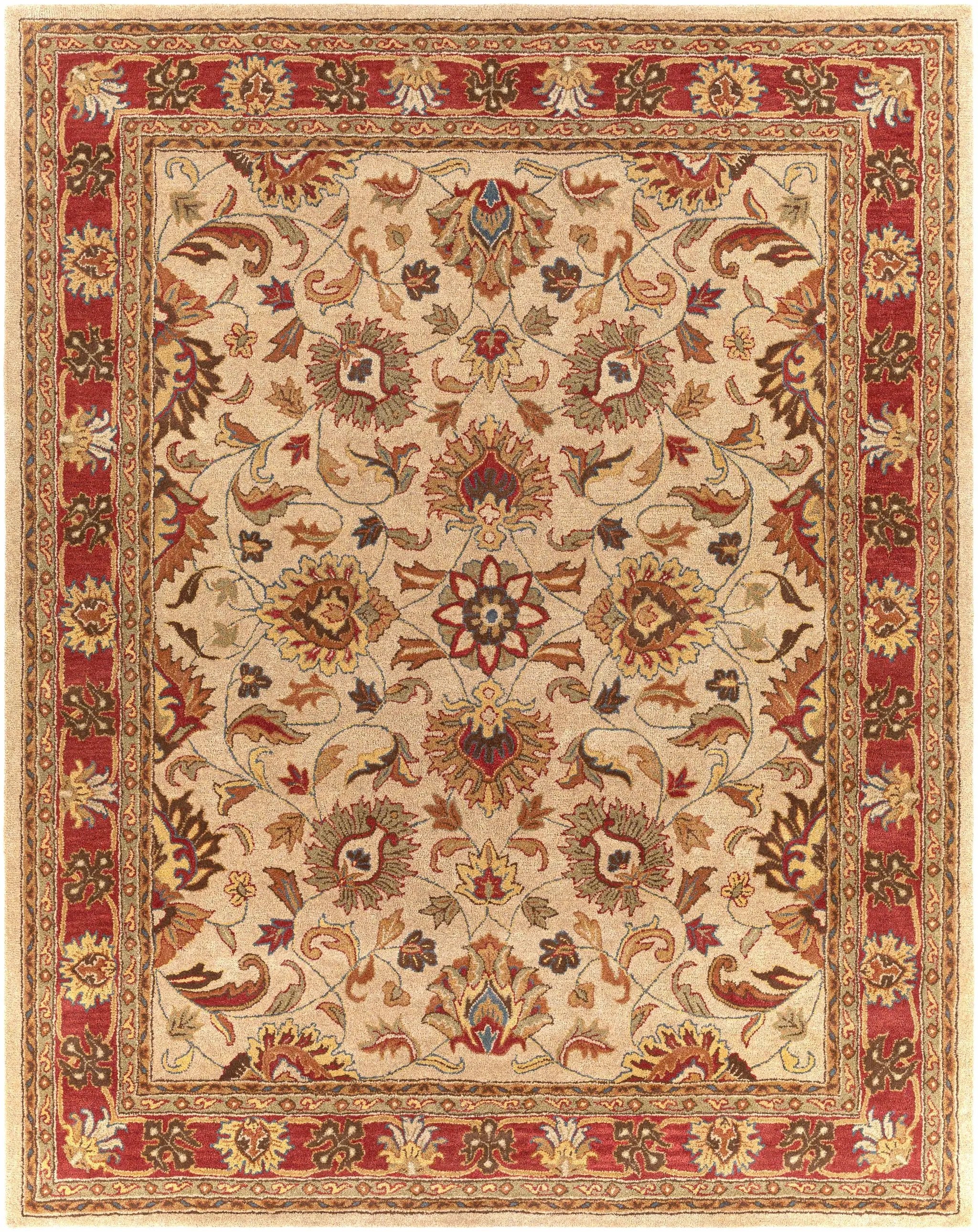 Cherryfield Hand Tufted Brown & Rust 1001 Wool Rug by Boutique Rugs