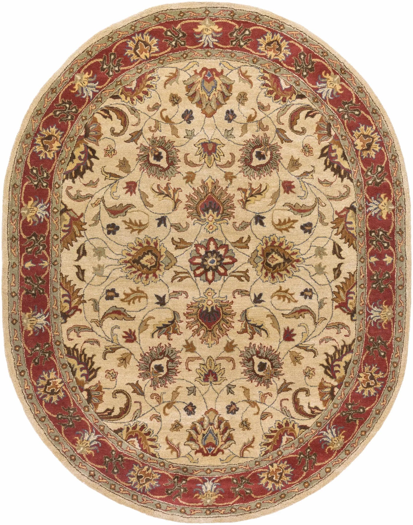 Cherryfield Hand Tufted Brown & Rust 1001 Wool Rug by Boutique Rugs