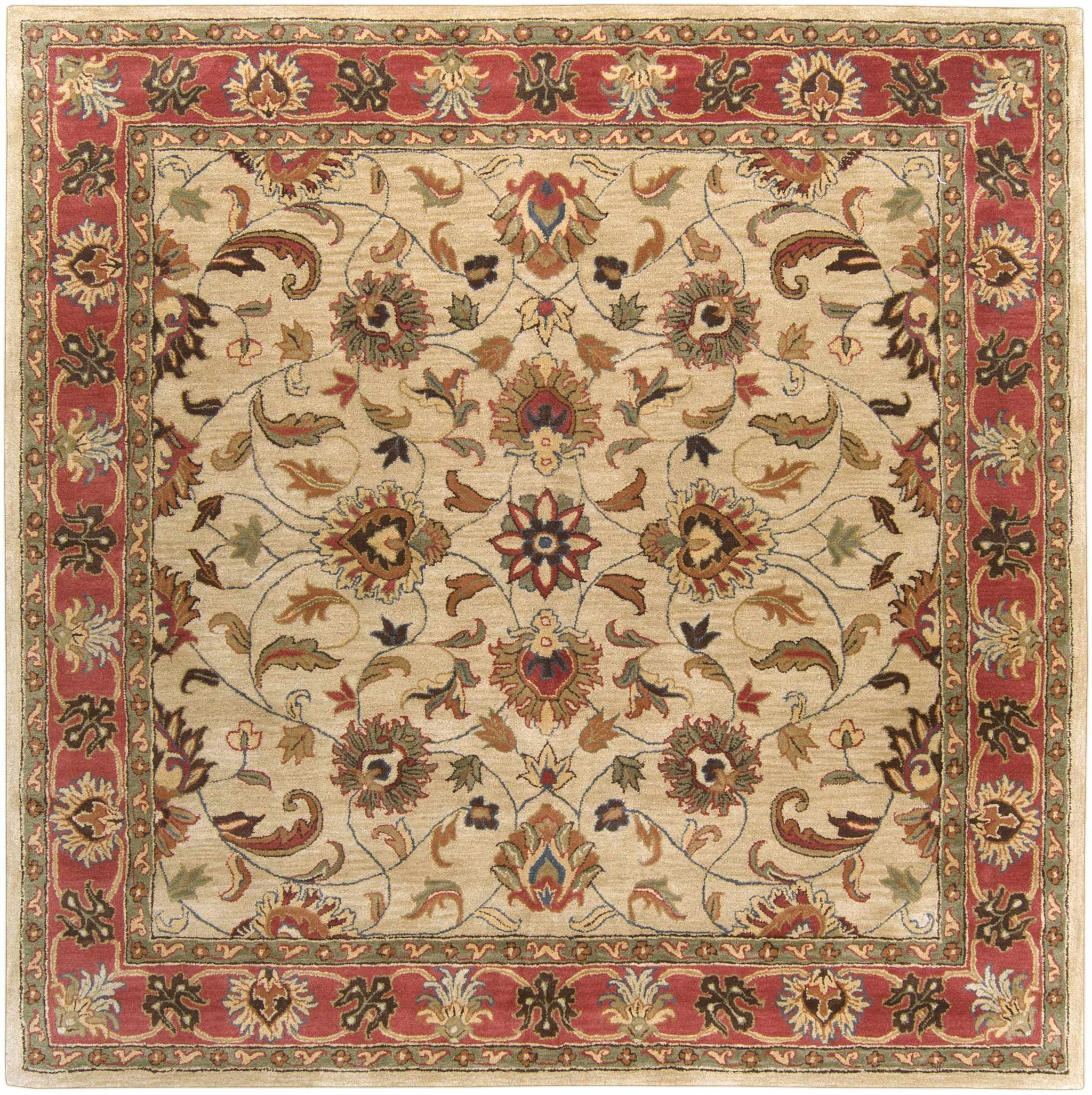Cherryfield Hand Tufted Brown & Rust 1001 Wool Rug by Boutique Rugs