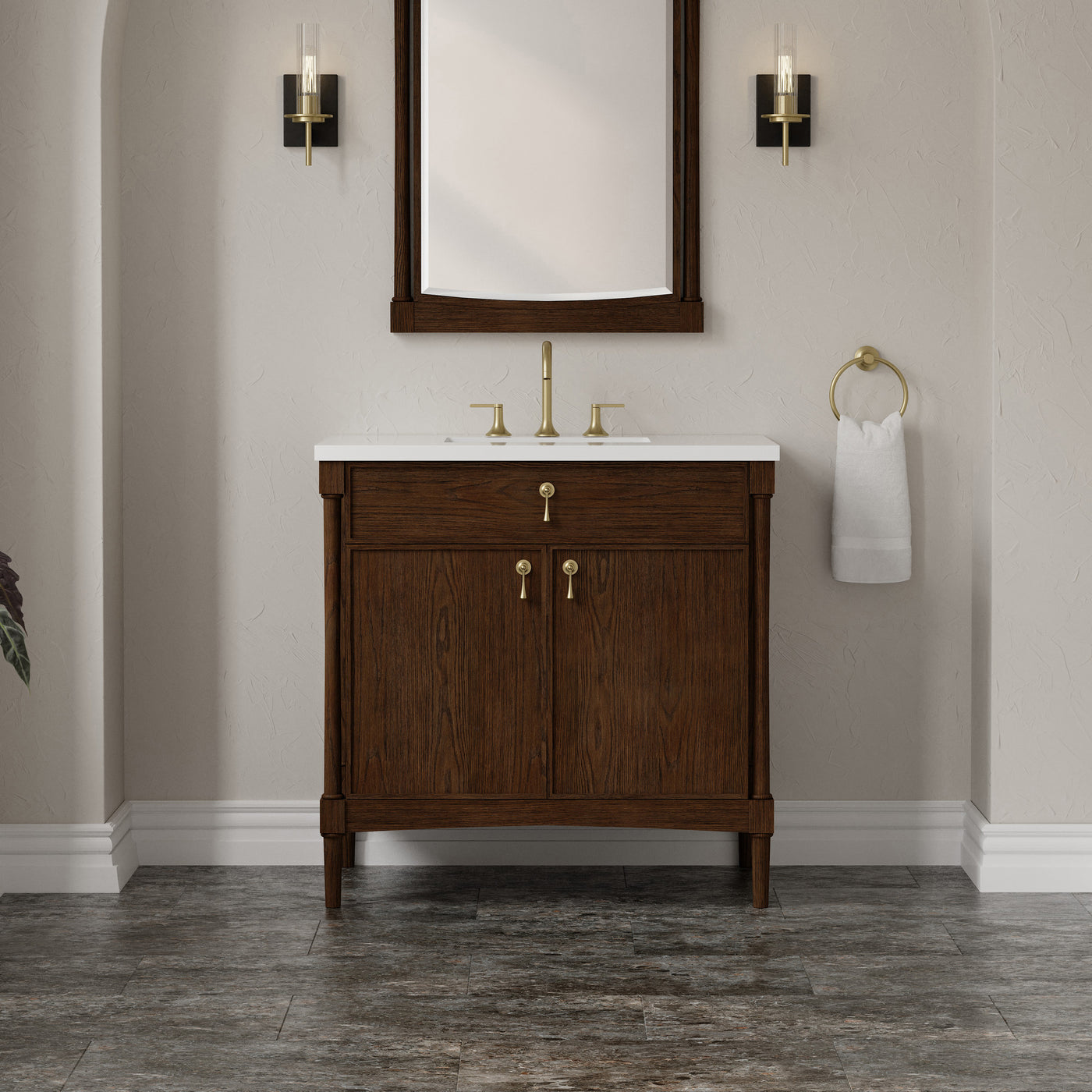 James Martin Kinnsden 36" Single Bathroom Vanity, Sable Oak, view 32