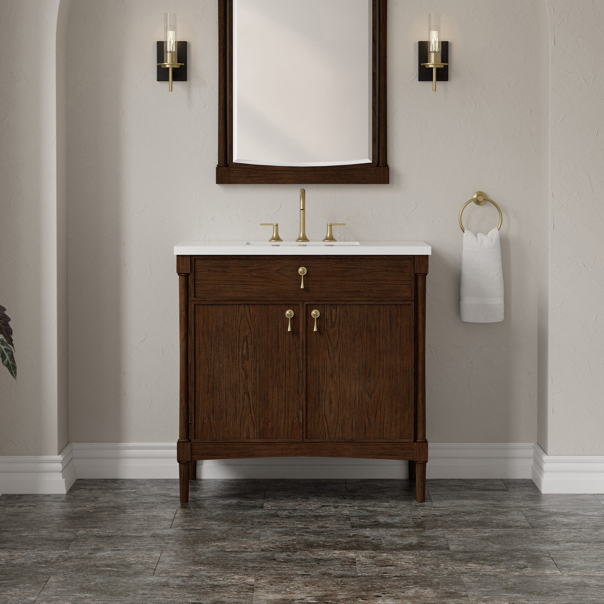 James Martin Kinnsden 36" Single Bathroom Vanity, Sable Oak, view 32