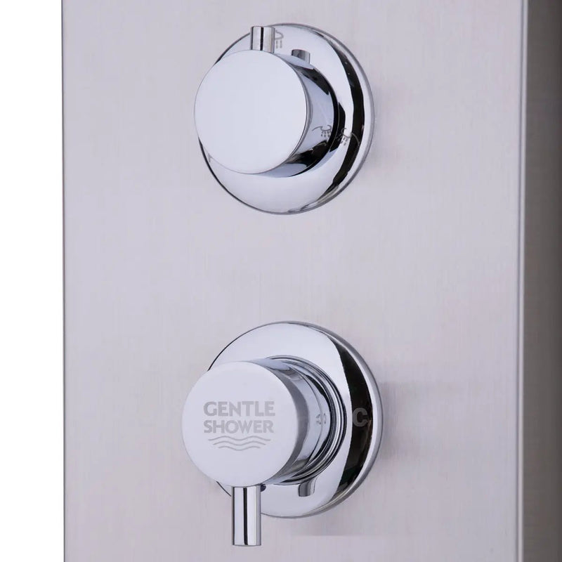 47 Inch Stainless Shower Panel with Massage Jets Hand Shower by DirectDeals