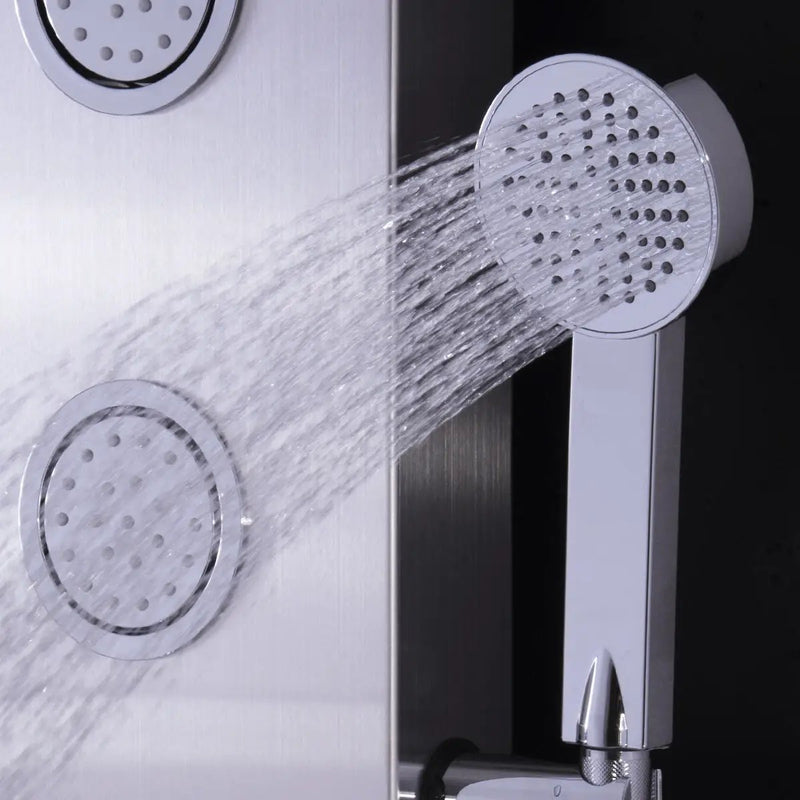 47 Inch Stainless Shower Panel with Massage Jets Hand Shower by DirectDeals