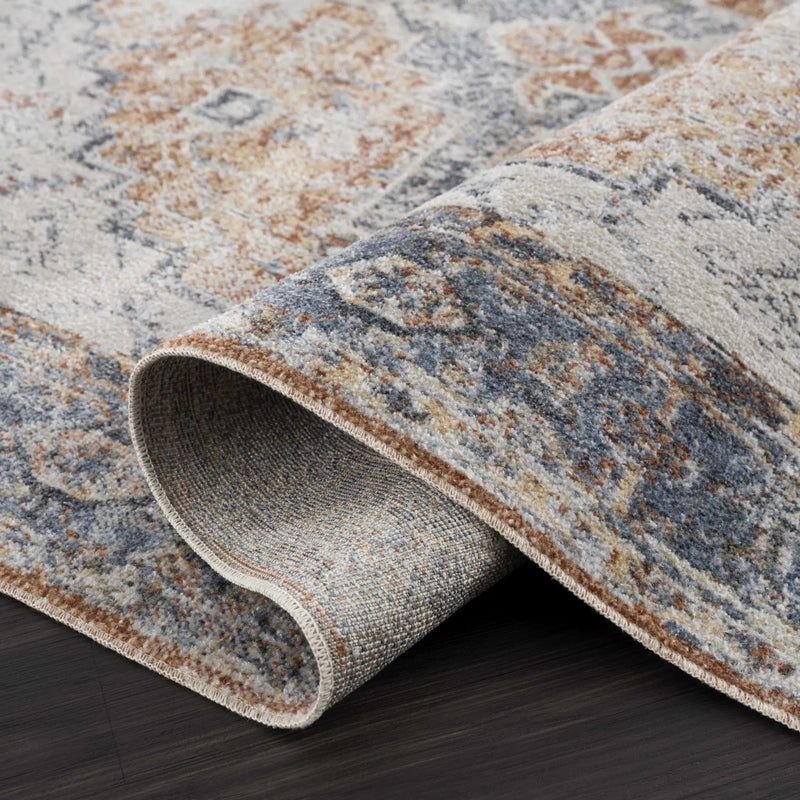 Blue Orange Hera Washable area rug - Clearance by Boutique Rugs