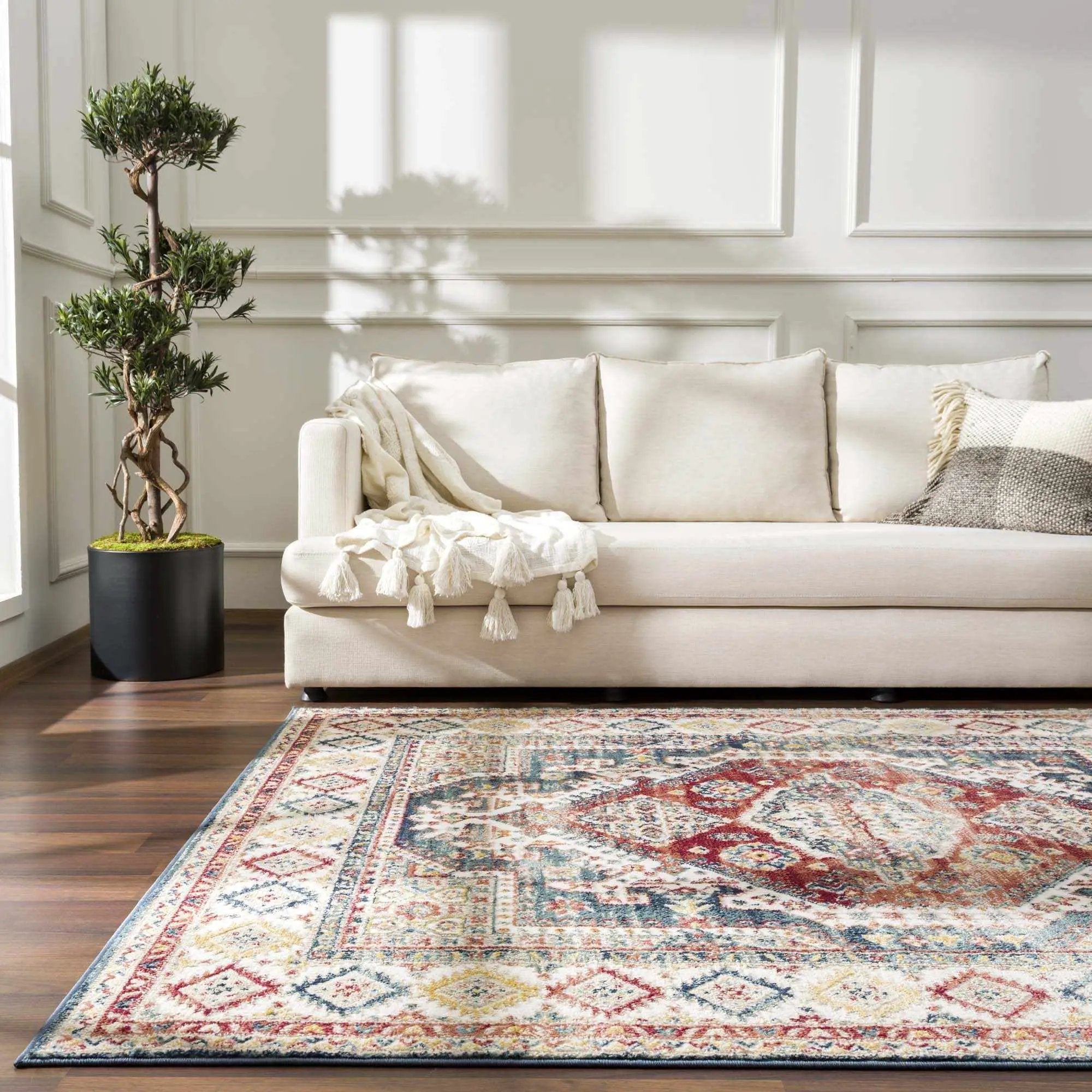 Brend Rust Medallion Area Rug - Clearance by Boutique Rugs