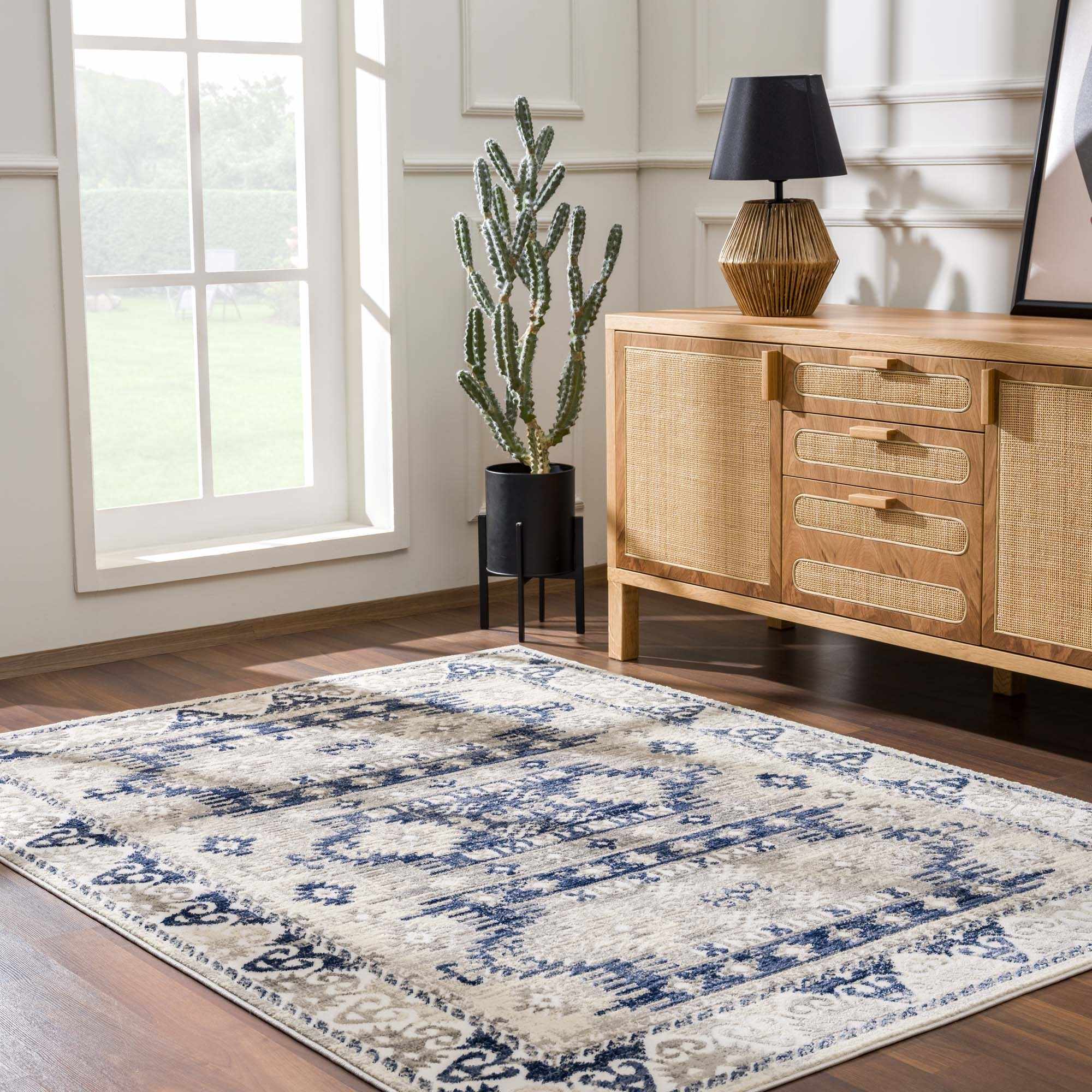 Bindi Navy Area Rug - Clearance by Boutique Rugs