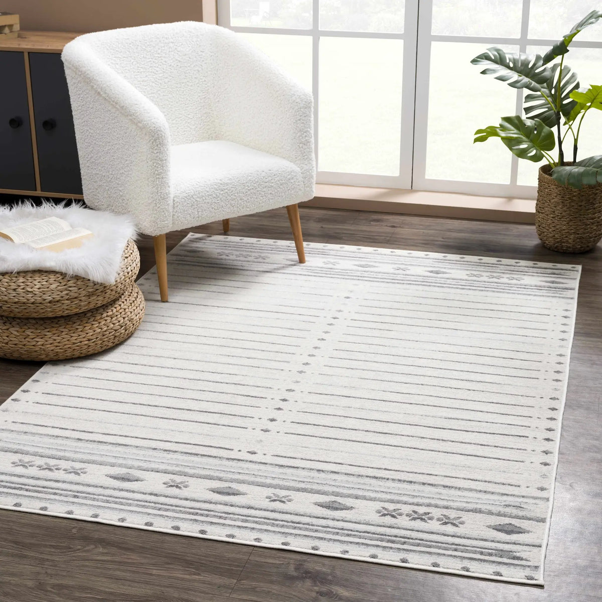 Tigri Aztec Ivory & Gray 2325 Area Rug - Clearance, photo 3 of 10