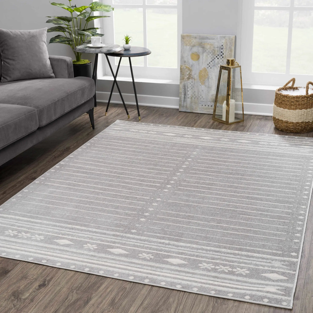 Tigri Aztec Ivory & Gray 2324 Area Rug - Clearance, photo 3 of 10