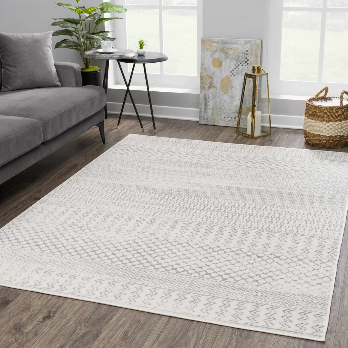 Tigri Aztec Ivory & Gray 2318 Area Rug - Clearance, photo 3 of 10