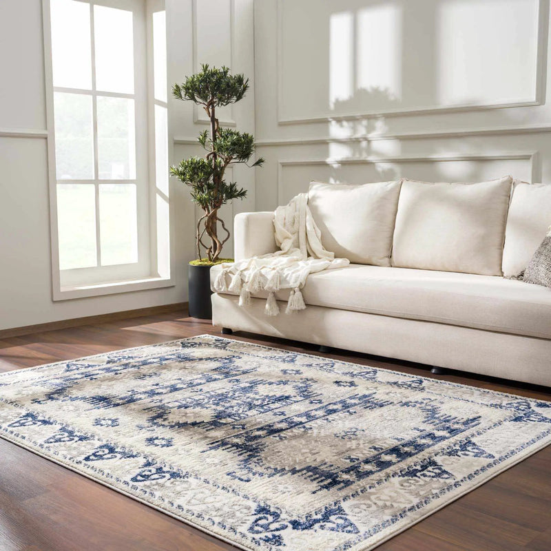 Bindi Navy Area Rug - Clearance by Boutique Rugs