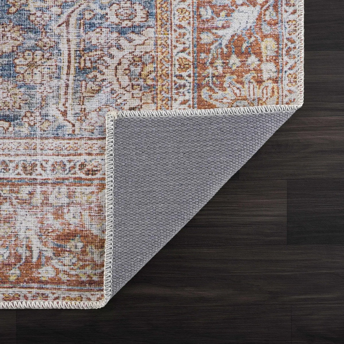 Rust Mair Traditional Washable Area Rug - Clearance, photo 8 of 12