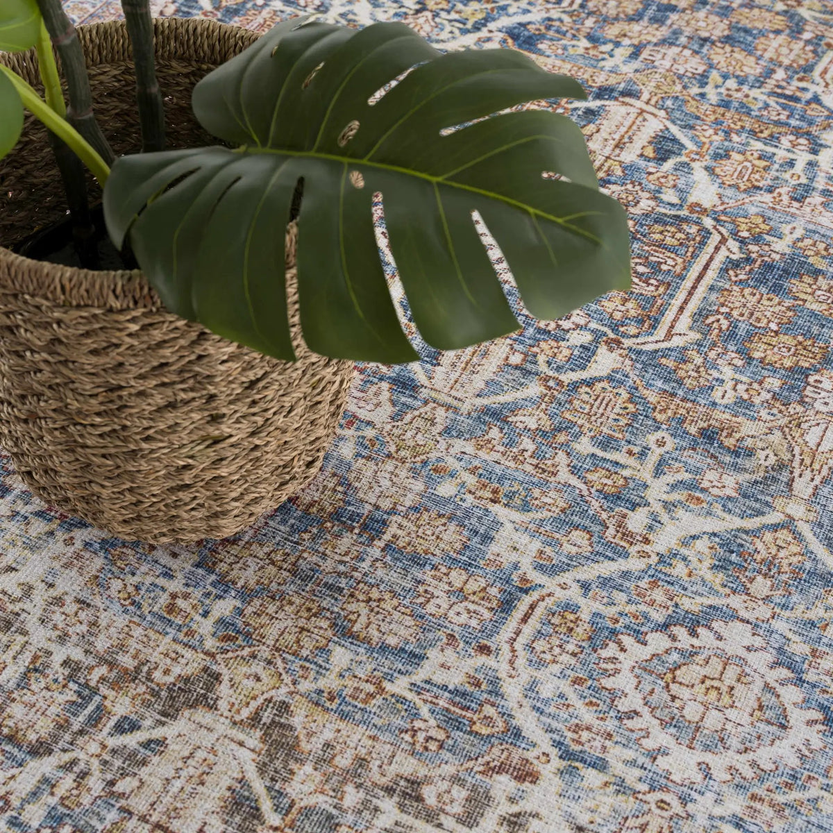 Rust Mair Traditional Washable Area Rug - Clearance, photo 7 of 12