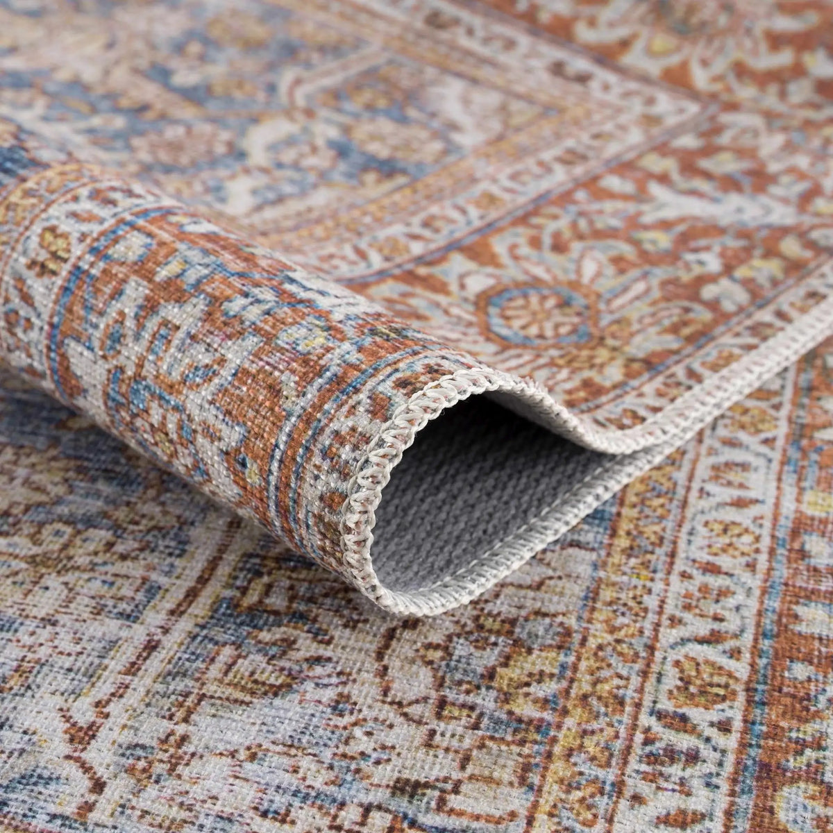 Rust Mair Traditional Washable Area Rug - Clearance, photo 11 of 12