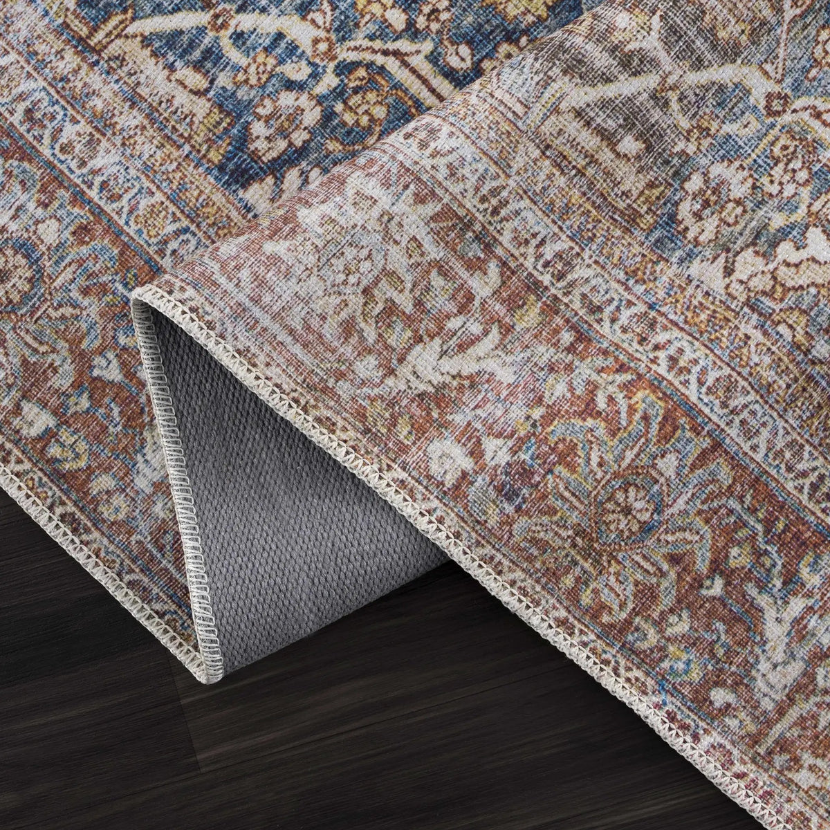 Rust Mair Traditional Washable Area Rug - Clearance, photo 6 of 12