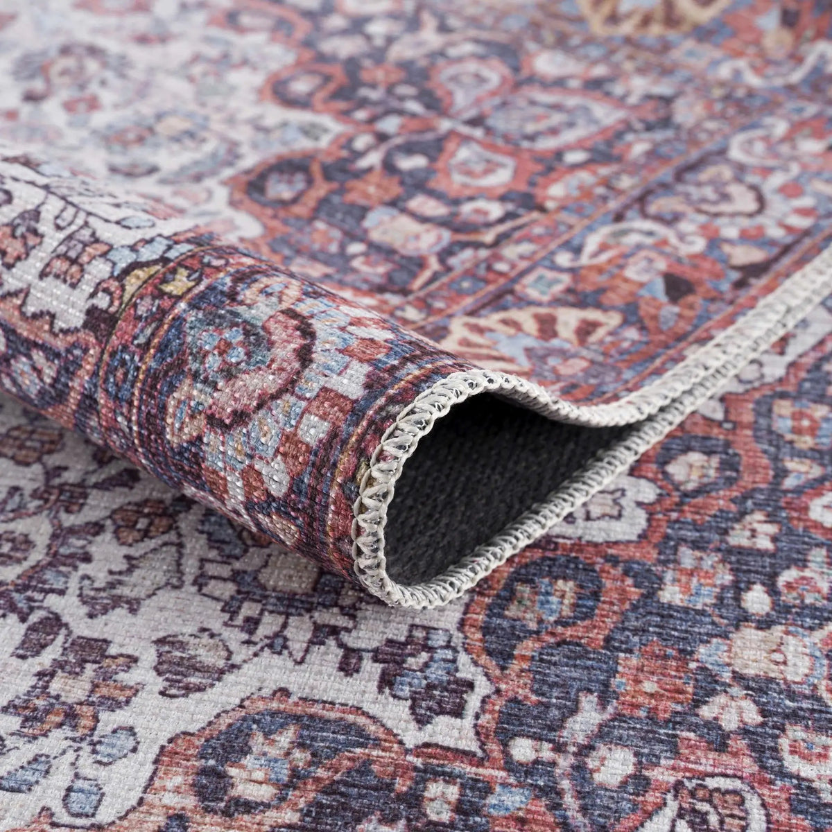 Red Cael Tumble Dry Washable Rug - Clearance, photo 8 of 12