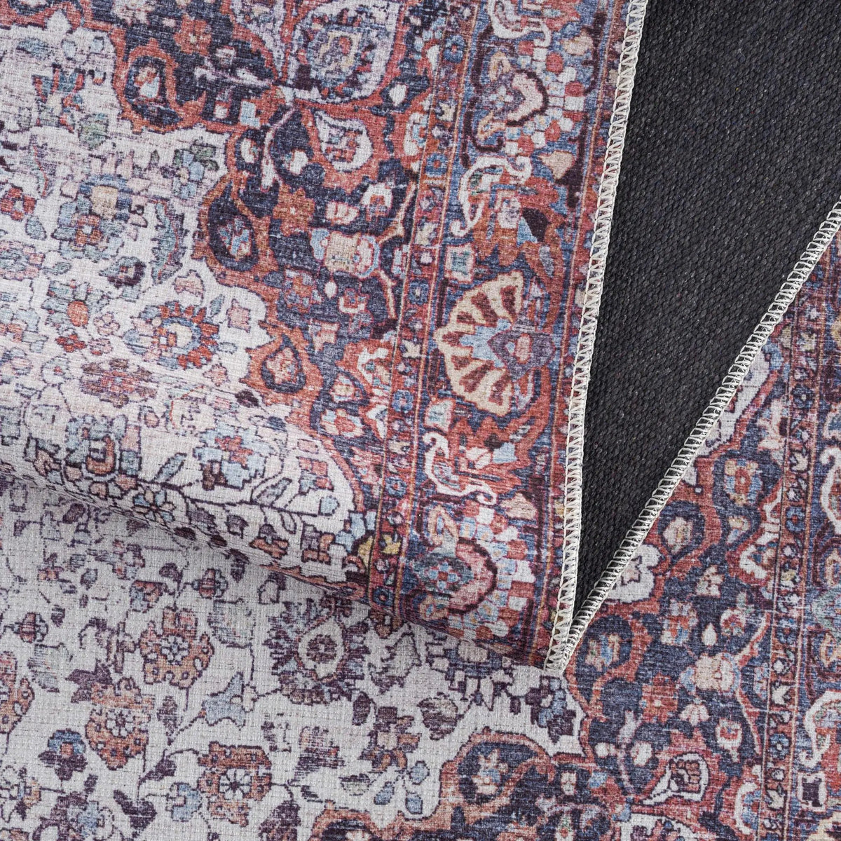 Red Cael Tumble Dry Washable Rug - Clearance, photo 10 of 12