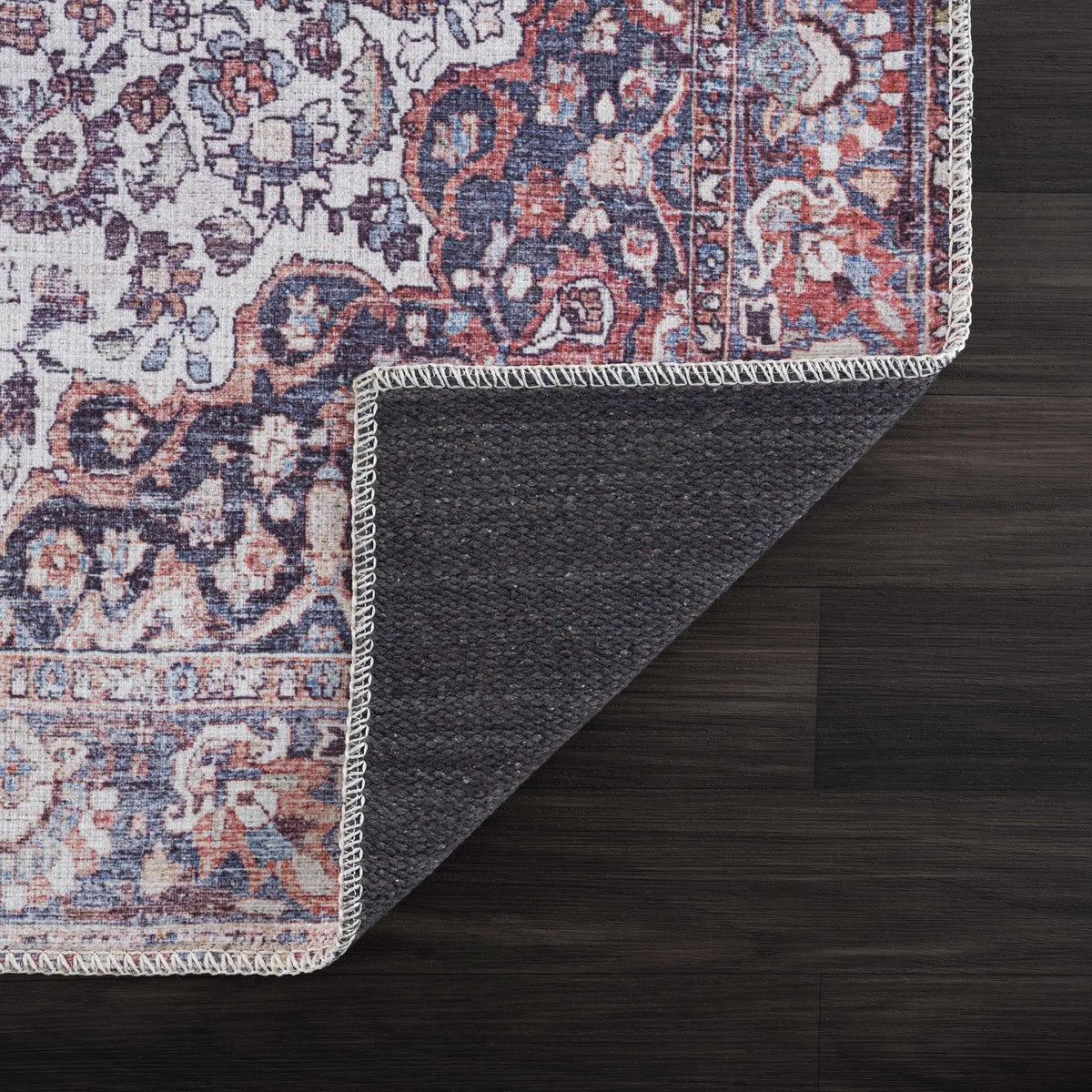 Red Cael Tumble Dry Washable Rug - Clearance, photo 4 of 12
