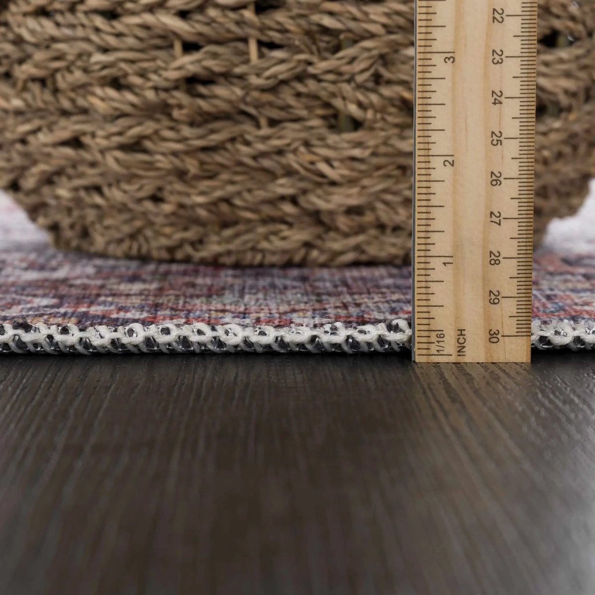 Red Cael Tumble Dry Washable Rug - Clearance, photo 11 of 12