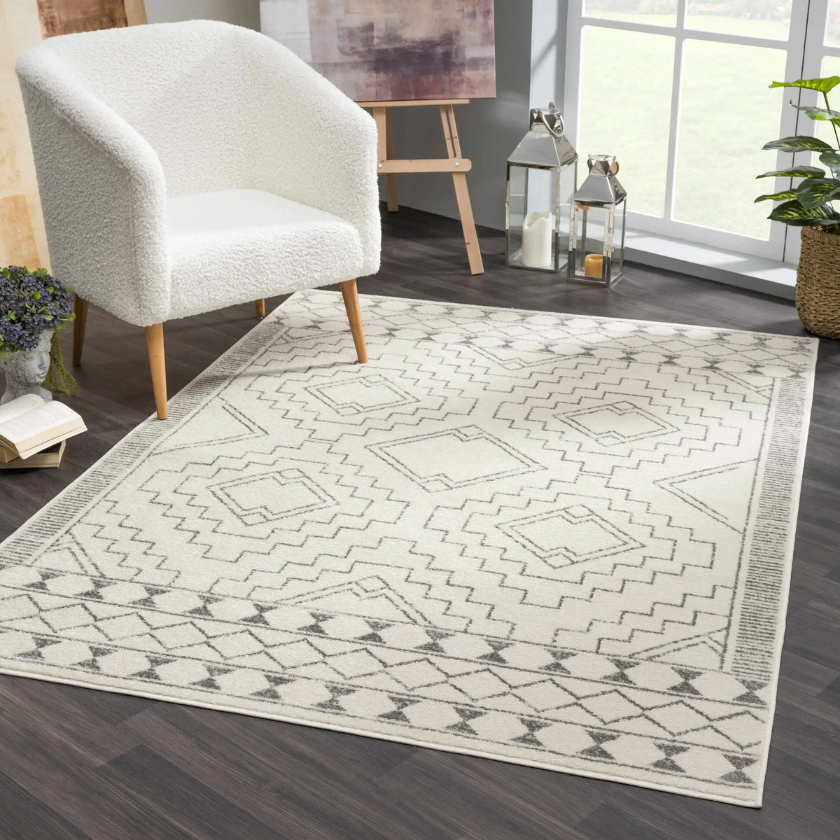 KMRSH-4614 Ivory Tribal Carpet - Clearance, photo 3 of 8