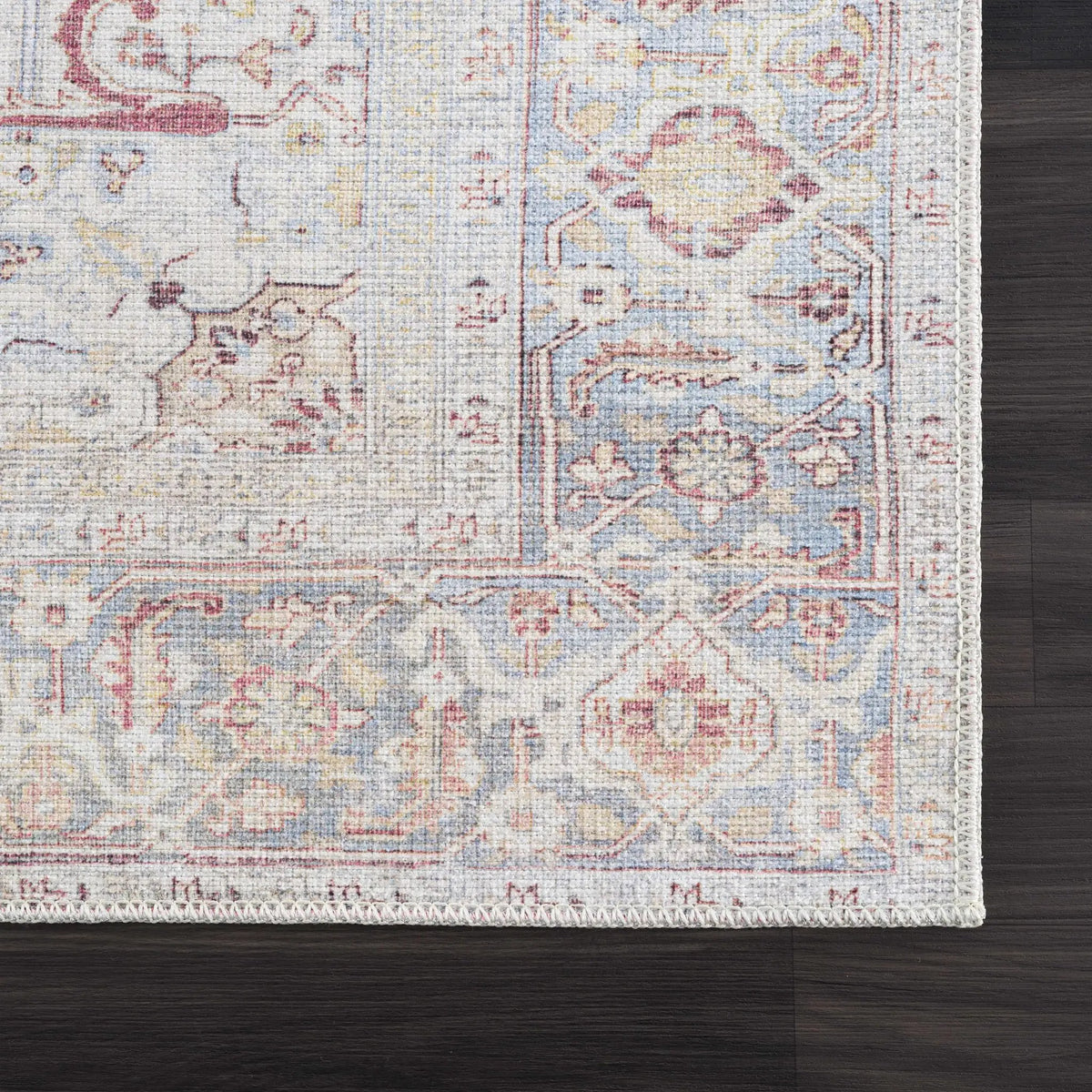 Cream Rust Leeston Washable Rug - Clearance, photo 10 of 18