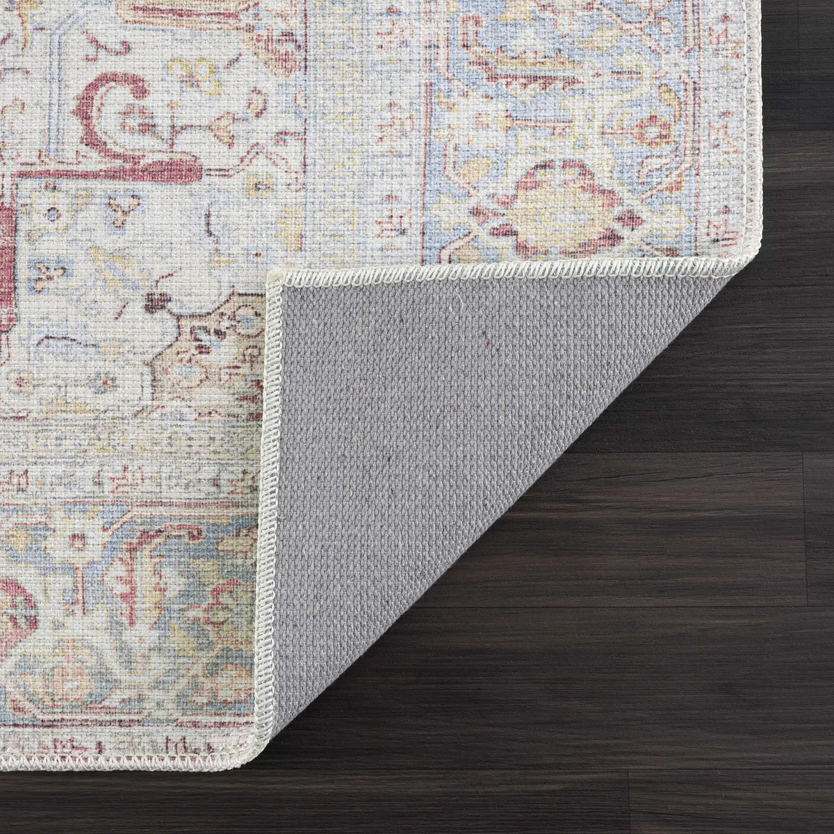 Cream Rust Leeston Washable Rug - Clearance, photo 7 of 18