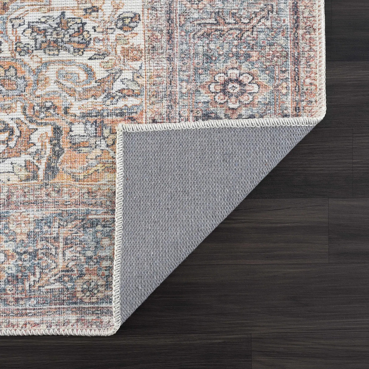 Rust Gardnertown Medallion Washable Area Rug - Clearance, photo 11 of 15