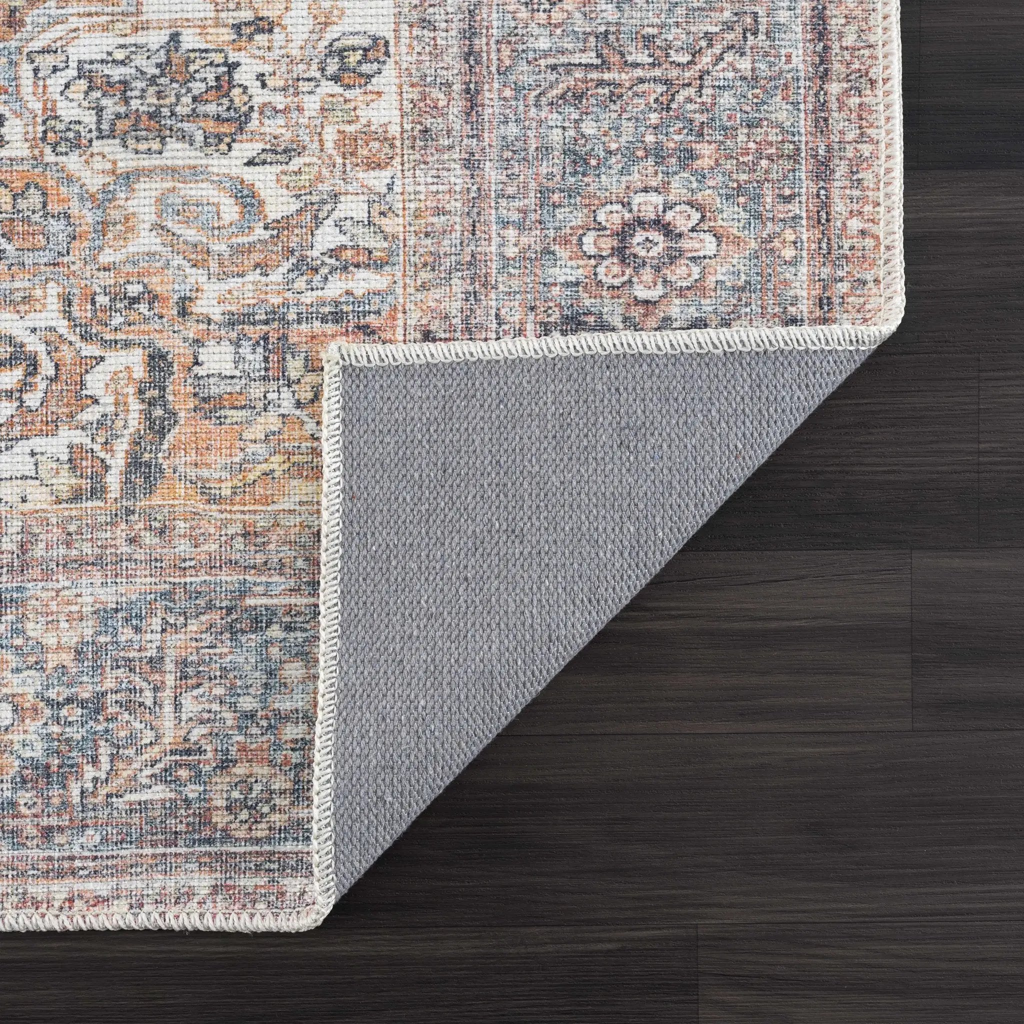 Rust Gardnertown Medallion Washable Area Rug - Clearance by Boutique Rugs
