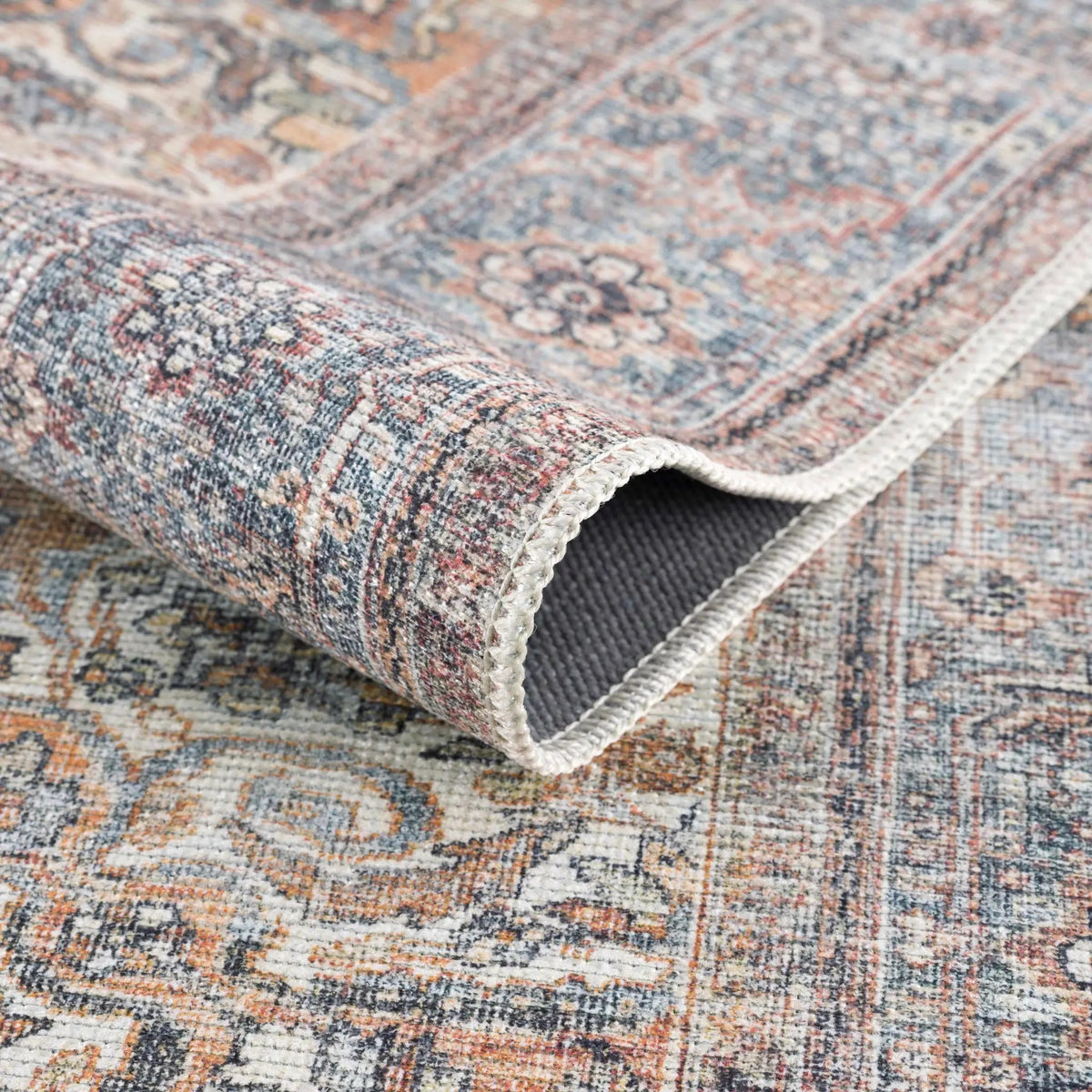 Rust Gardnertown Medallion Washable Area Rug - Clearance, photo 14 of 15