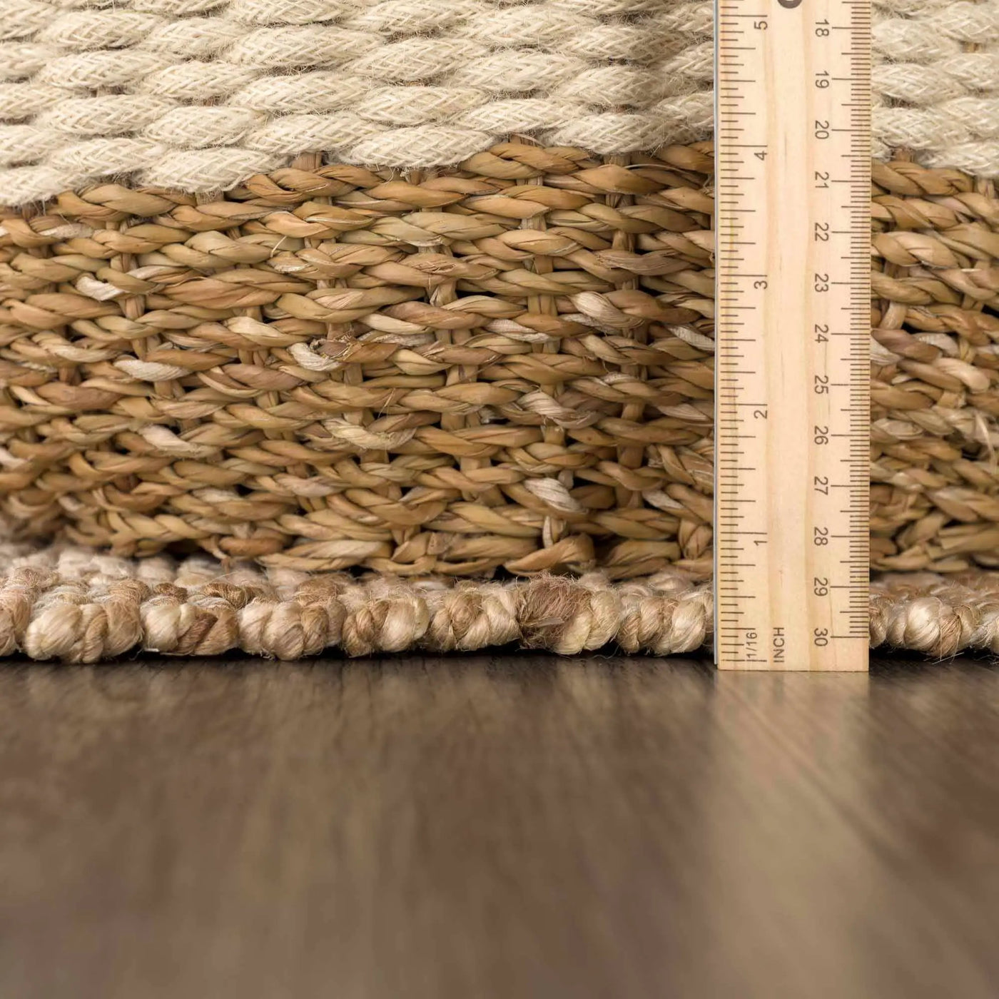 Ionut Checkered Jute Area Rug by Boutique Rugs