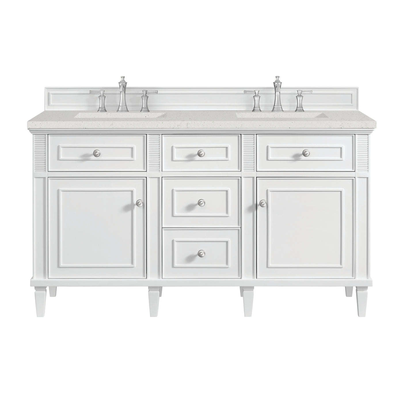 James Martin Lorelai 60" Double Bathroom Vanity, Bright White, view 24