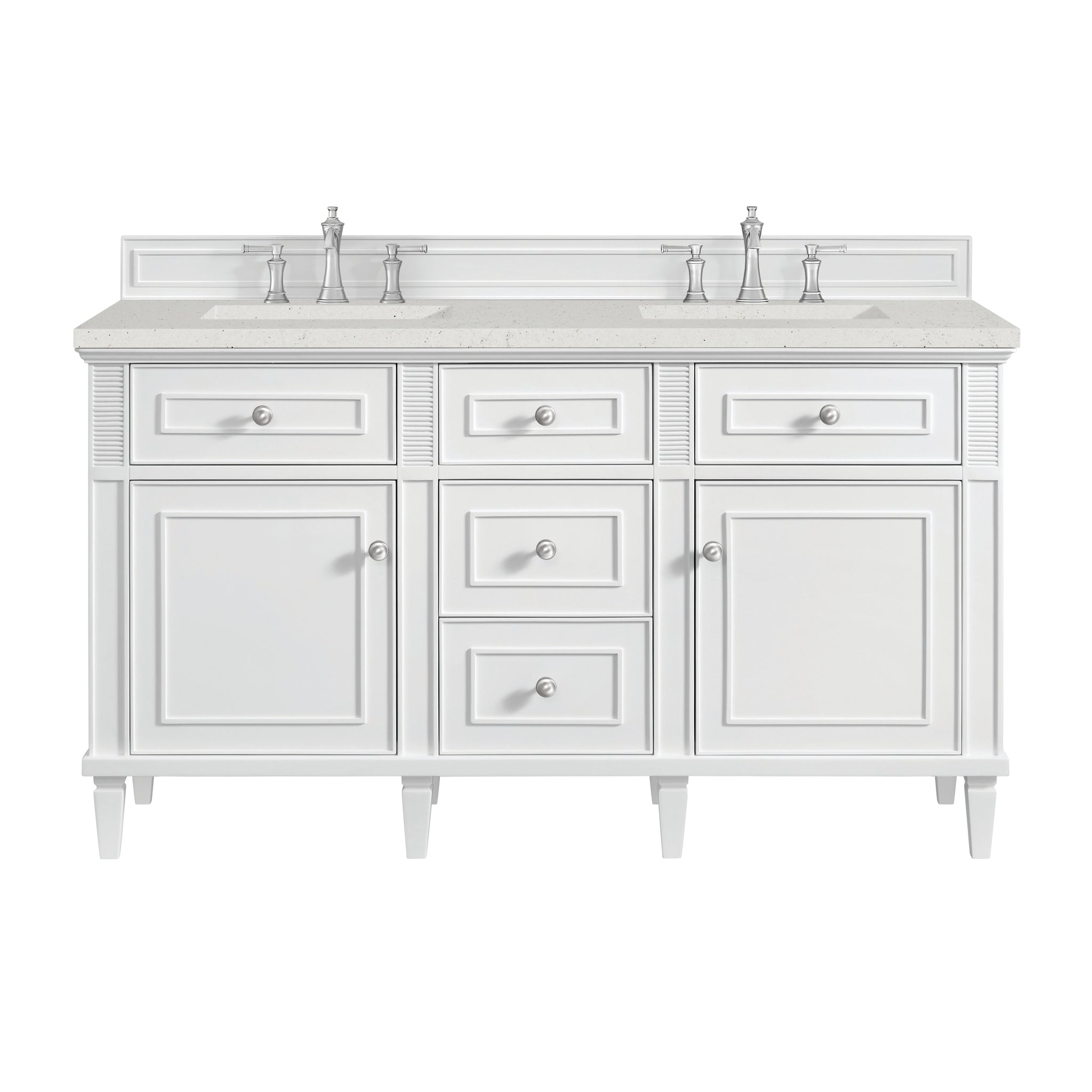 James Martin Lorelai 60" Double Bathroom Vanity, Bright White, view 24