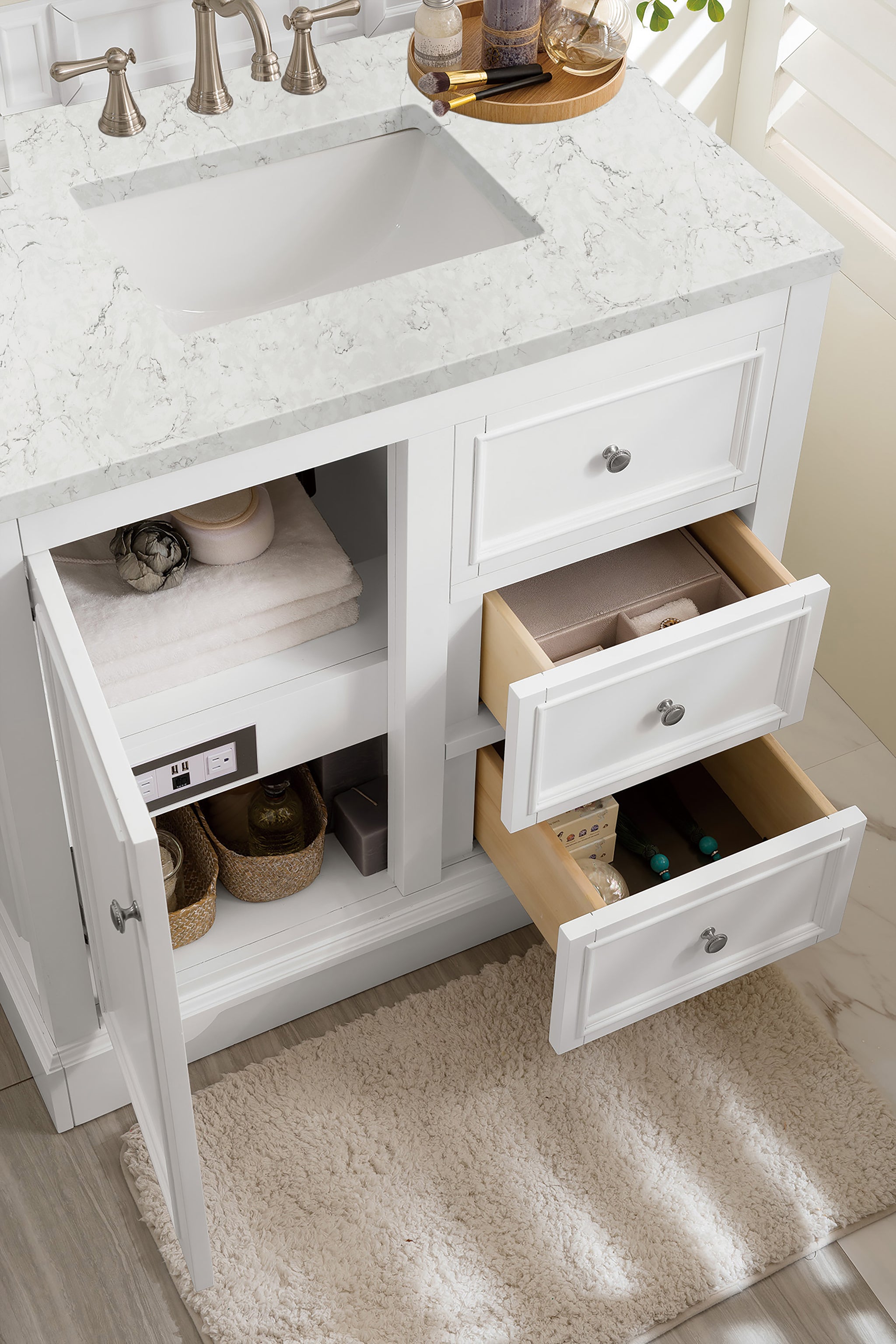 James Martin De Soto 36" Single Bathroom Vanity, Bright White, view 39