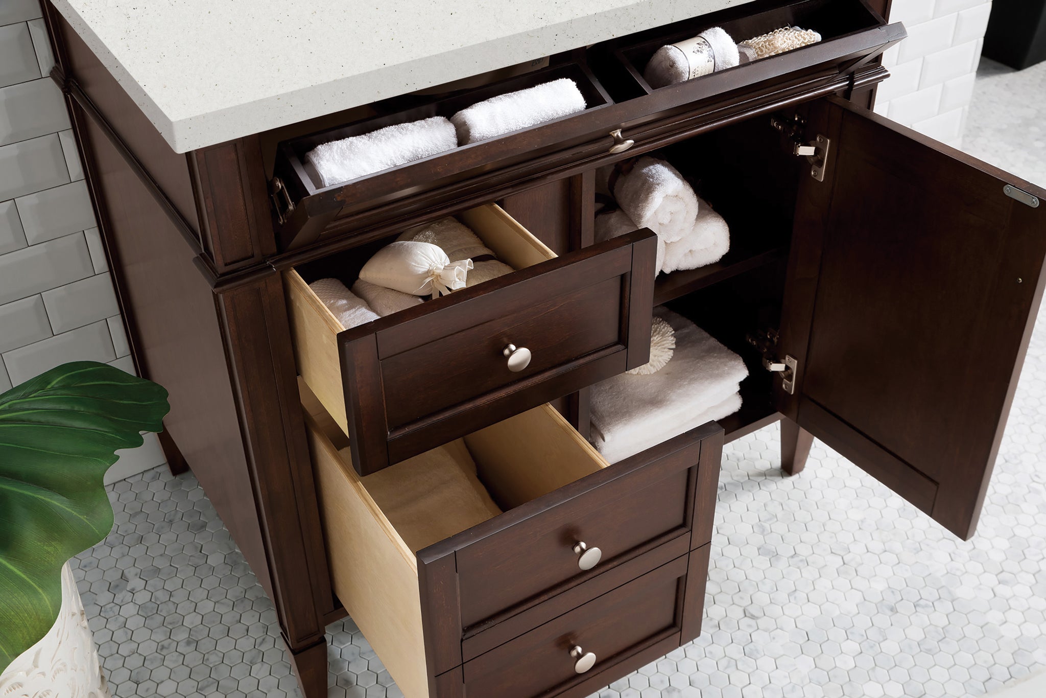 James Martin Brittany 36" Single Bathroom Vanity, Burnished Mahogany, view 19