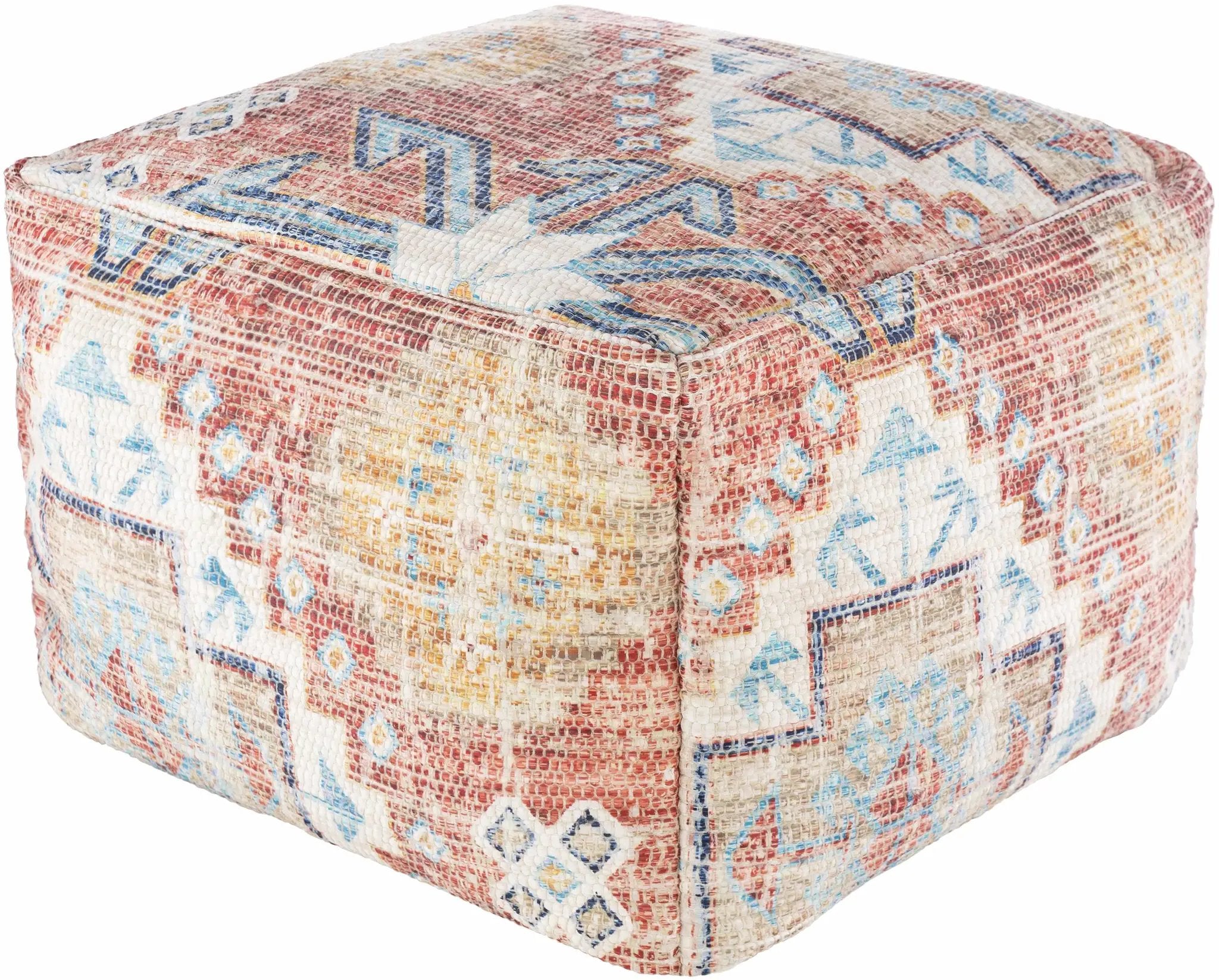 Dulwich Handwoven Neutral Pouf by Boutique Rugs