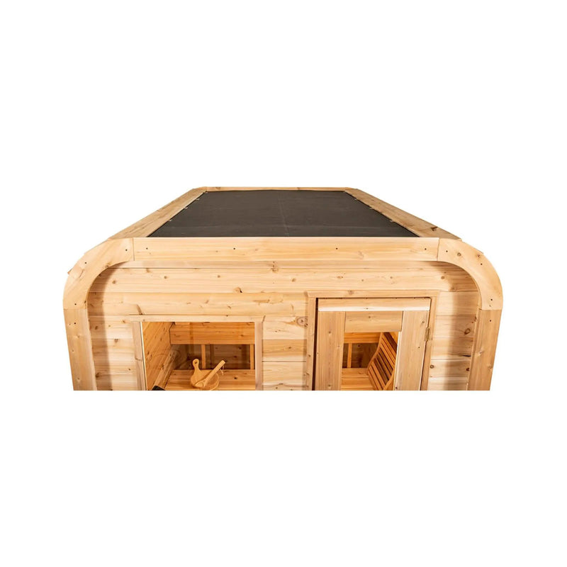 Dundalk Leisurecraft 4-Person Canadian Timber Luna Cube Sauna With Sloped Roof And Front Window [CTC22LU] (SAK96475) by SAKSBY WHOLESALE