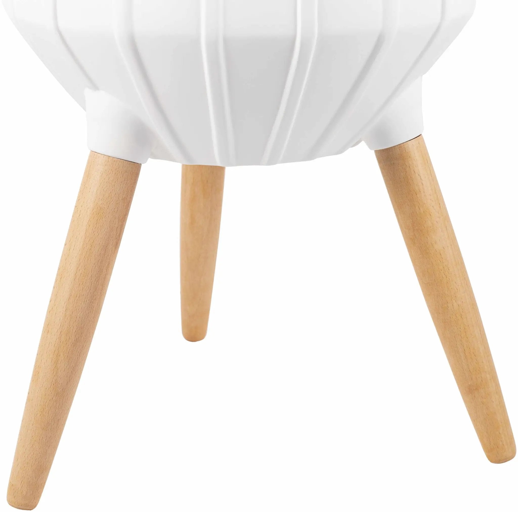 Dunguan White Ribbed Wood Outdoor Planter - Clearance by Boutique Rugs
