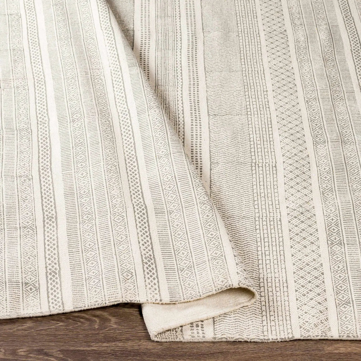 Durbin Off-White Cotton Flatweave Carpet - Clearance, photo 5 of 10