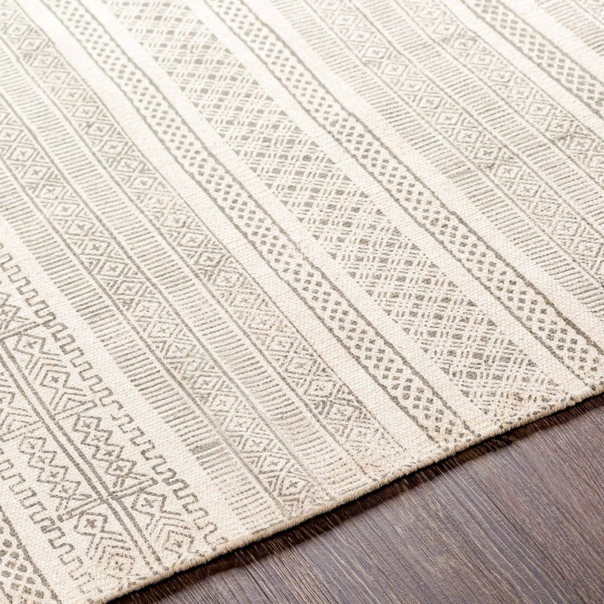 Durbin Off-White Cotton Flatweave Carpet - Clearance, photo 6 of 10