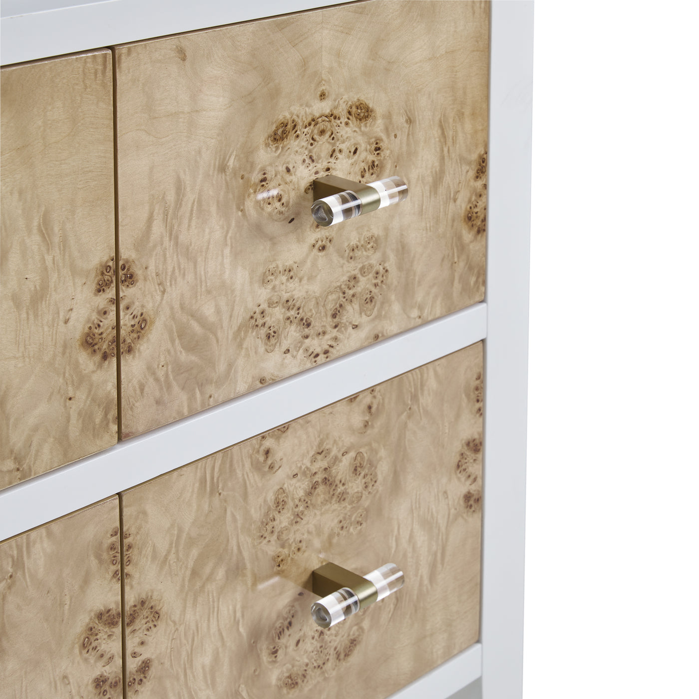 James Martin Olena 48" Single Bathroom Vanity, Polished White and Light Mappa Burl, view 12
