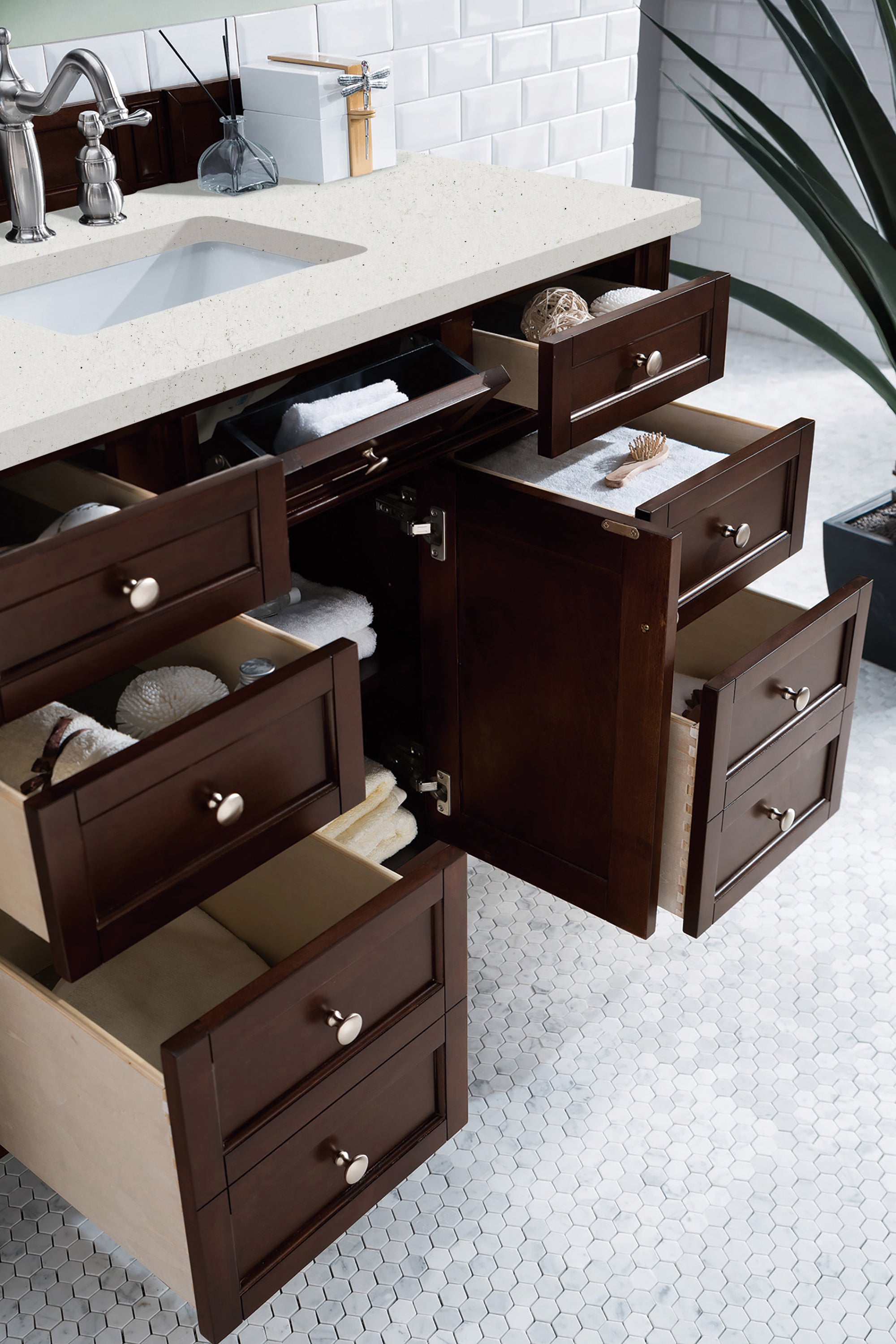 James Martin Brittany 48" Single Bathroom Vanity, Burnished Mahogany, view 28