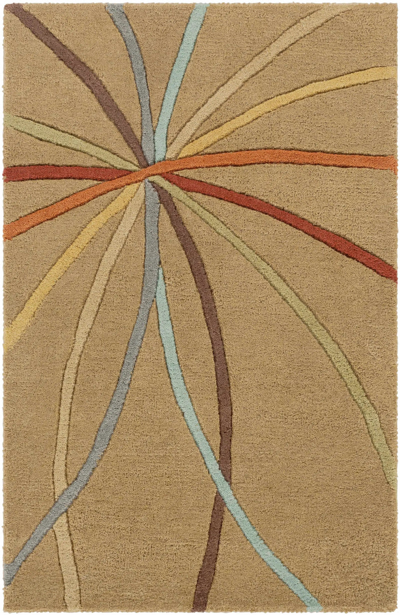 Davison Brown Geometric Modern Wool Rug by Boutique Rugs