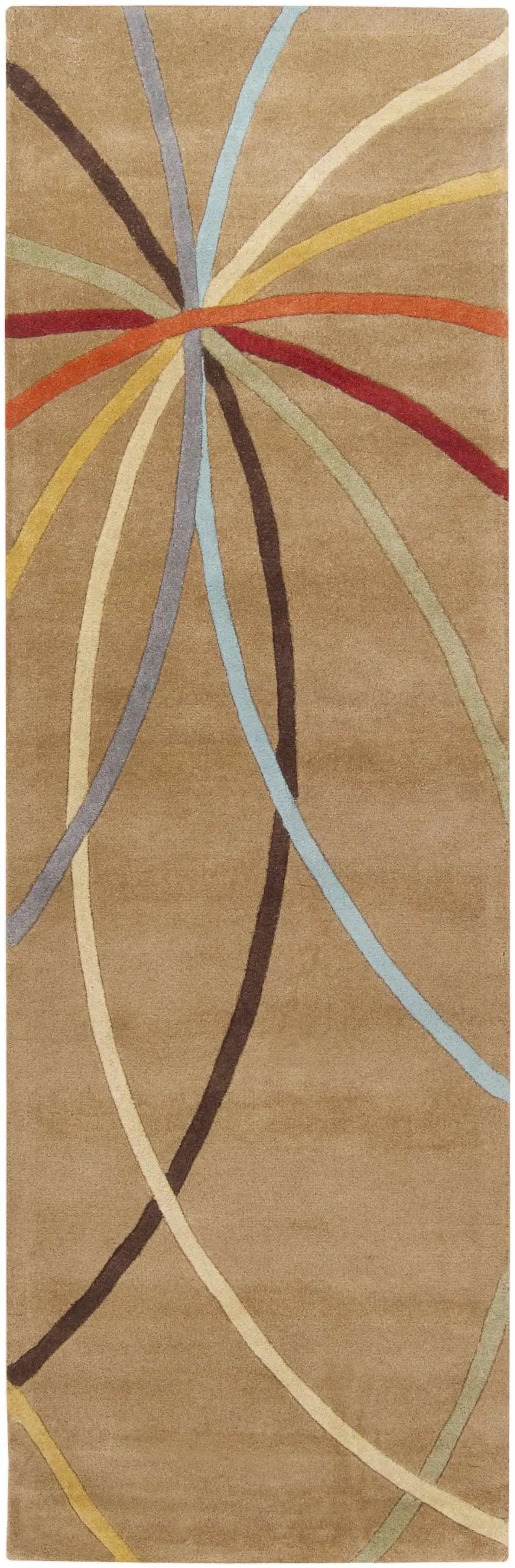 Davison Brown Geometric Modern Wool Rug, photo 7 of 15