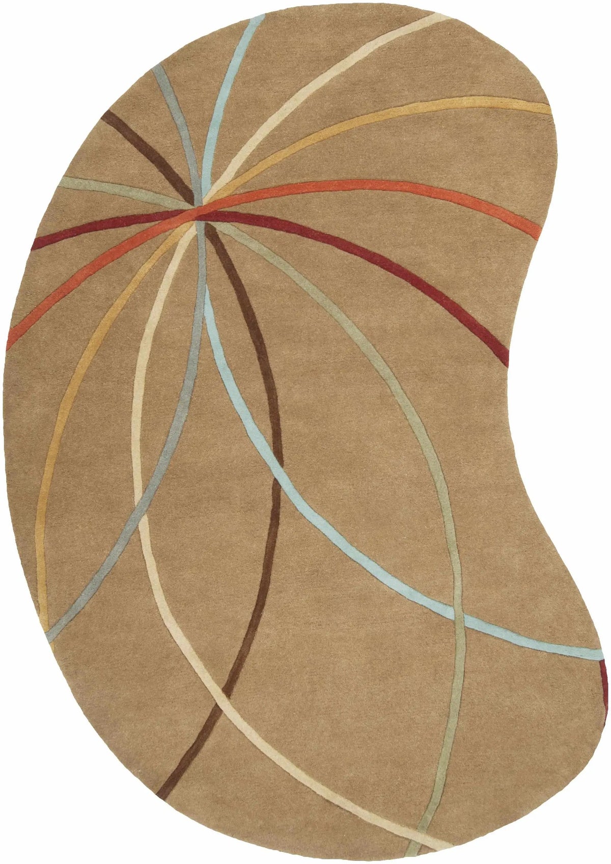 Davison Brown Geometric Modern Wool Rug, photo 14 of 15