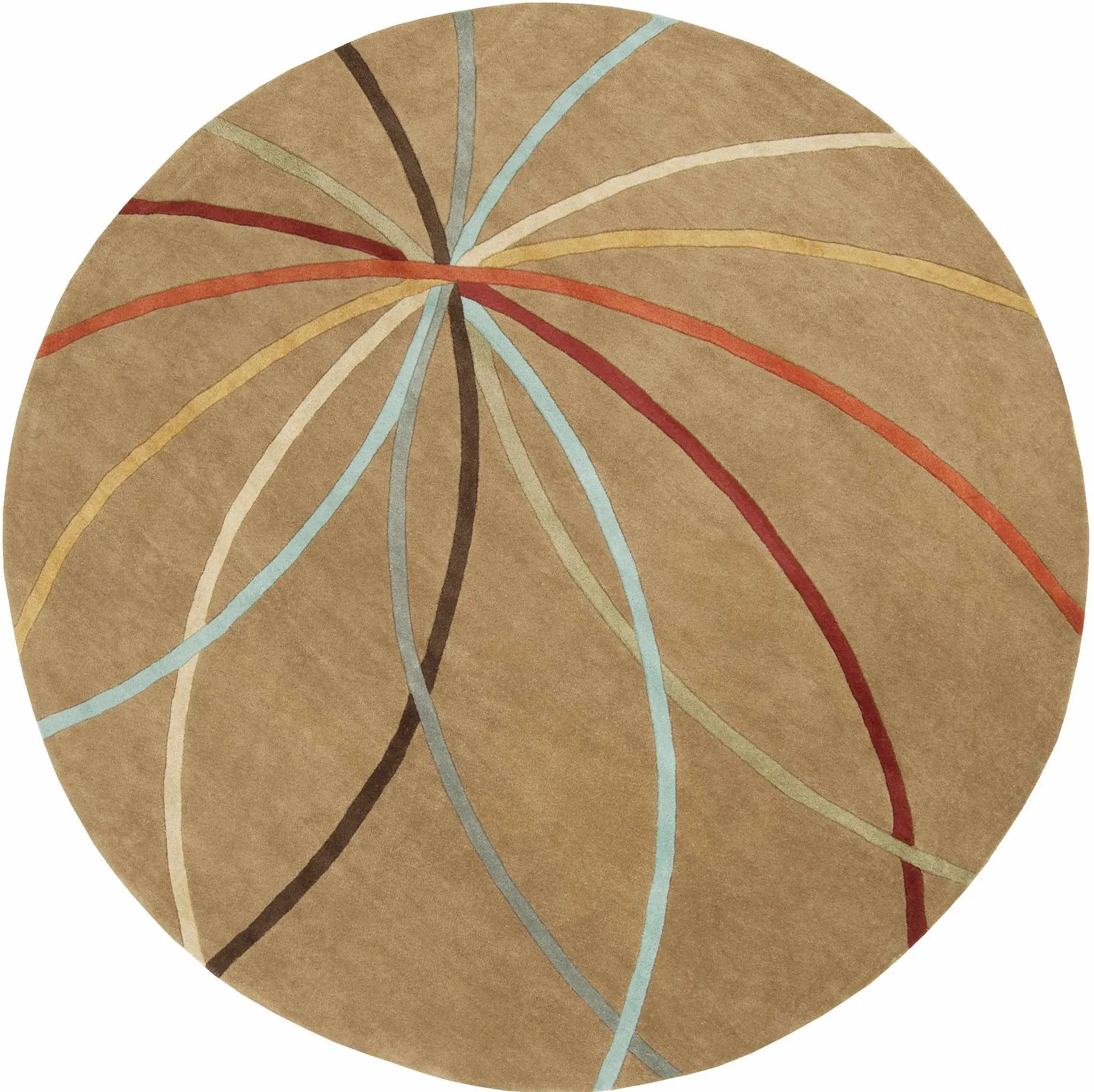 Davison Brown Geometric Modern Wool Rug by Boutique Rugs