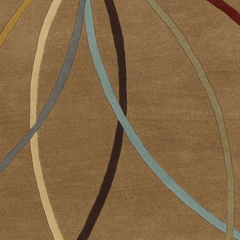 Davison Brown Geometric Modern Wool Rug by Boutique Rugs