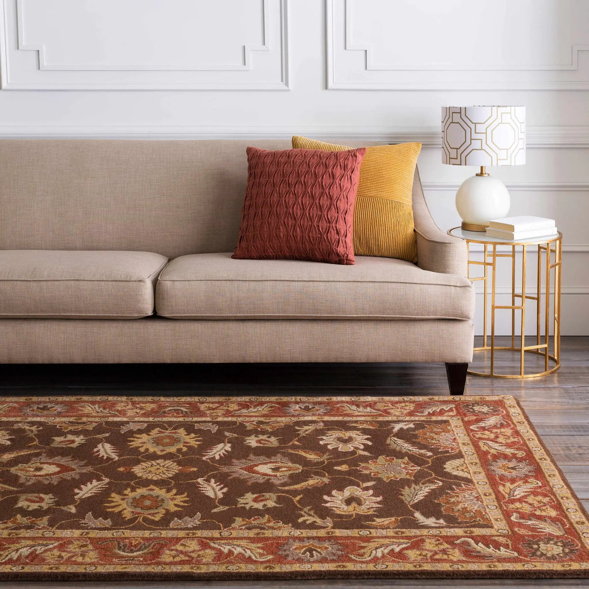 Daviston Area Rug, installed in a room