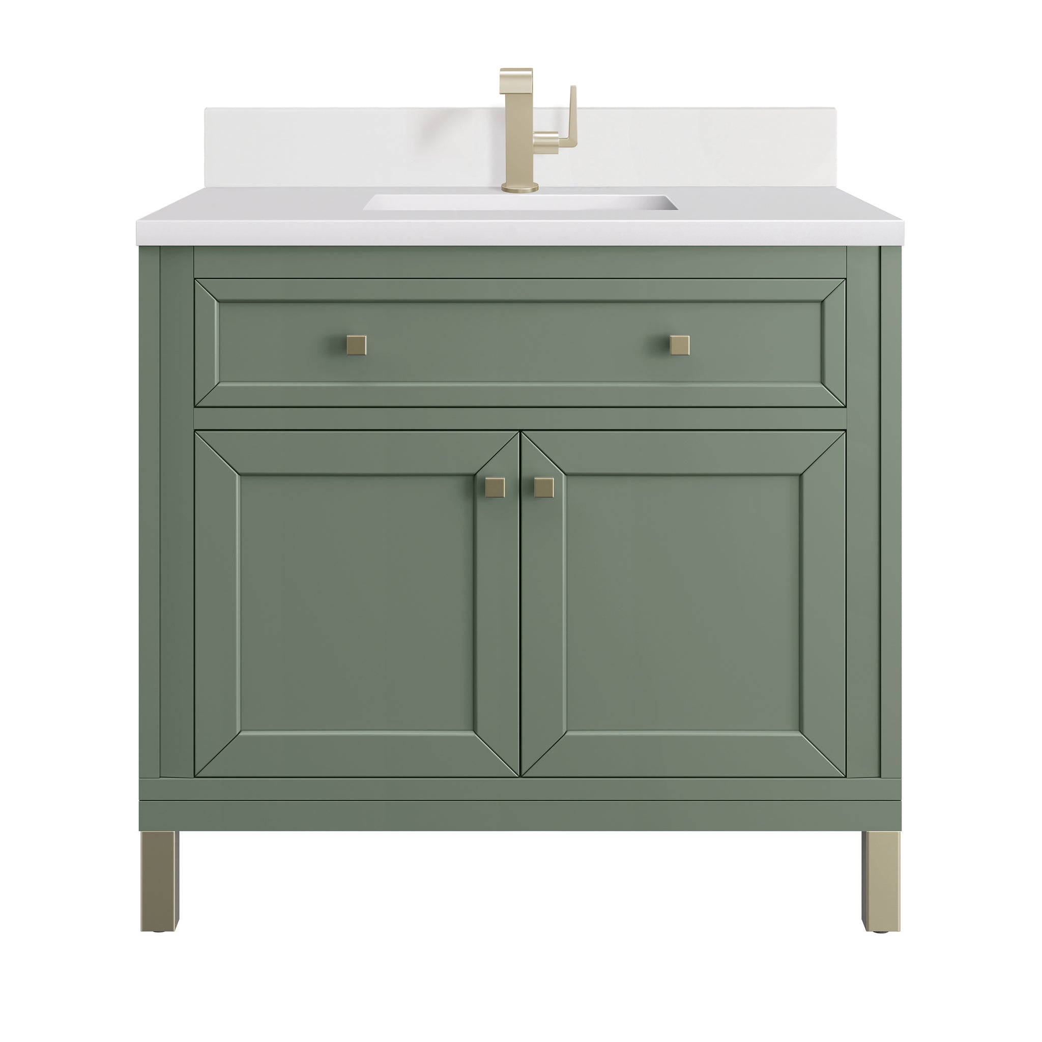 James Martin Chicago 36" Single Bathroom Vanity, Smokey Celadon, view 31