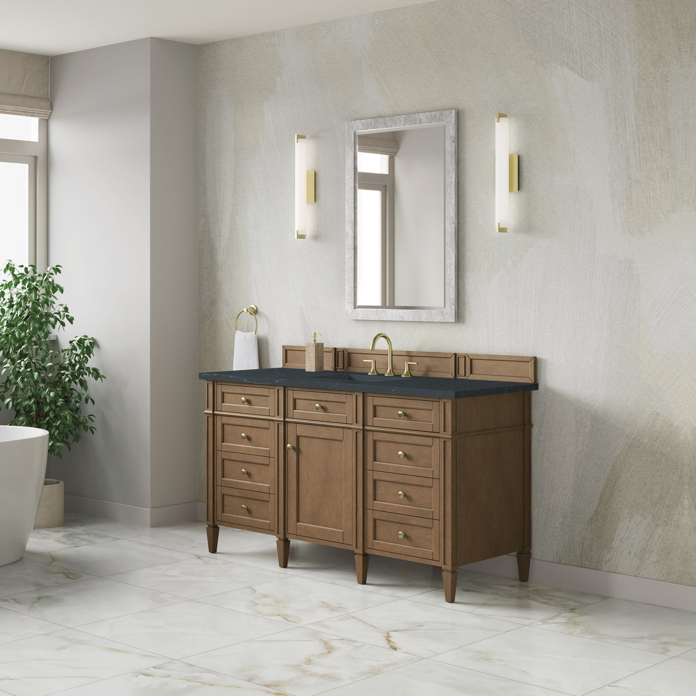 James Martin Brittany 60" Single Bathroom Vanity, Pecan, view 35