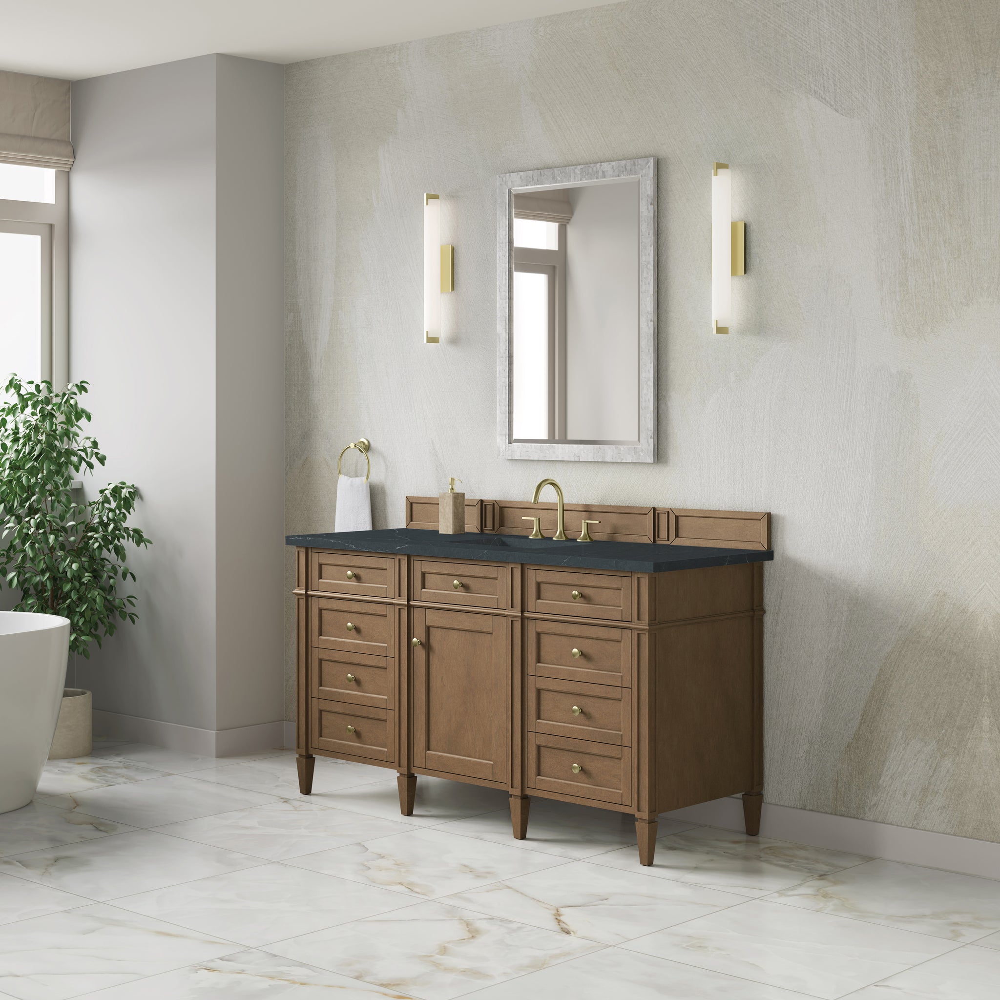 James Martin Brittany 60" Single Bathroom Vanity, Pecan, view 35